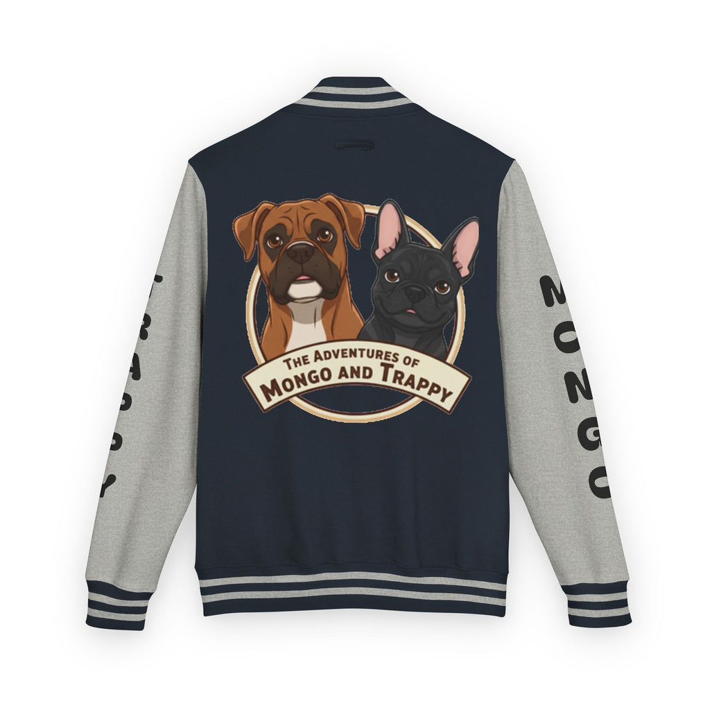 The Adventures of Mongo and Trappy Letterman Jacket | Dog Portrait Varsity Jacket