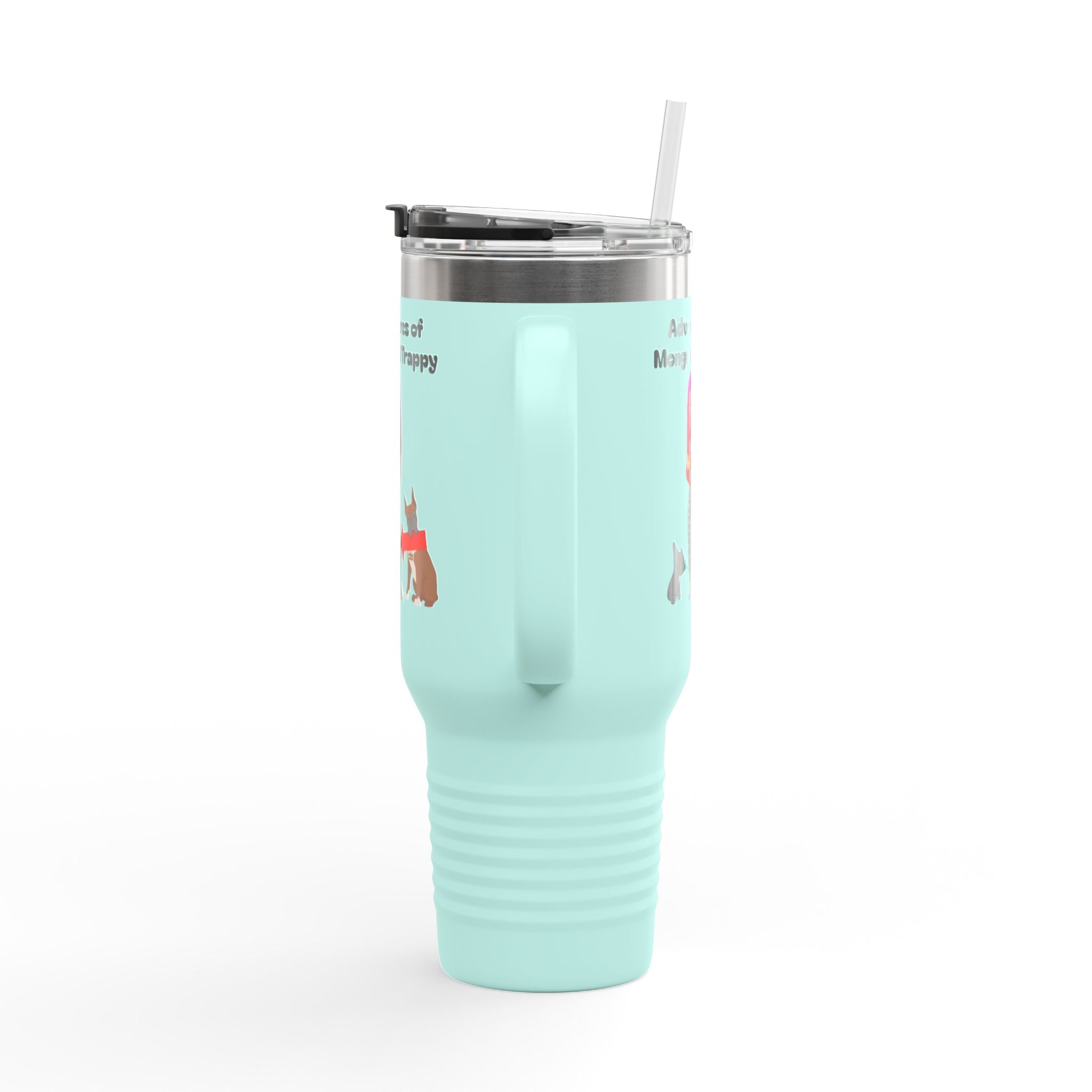 40oz Insulated Travel Mug — Adventures of Mongo and Trappy Personalized Pet & Owner Tumbler