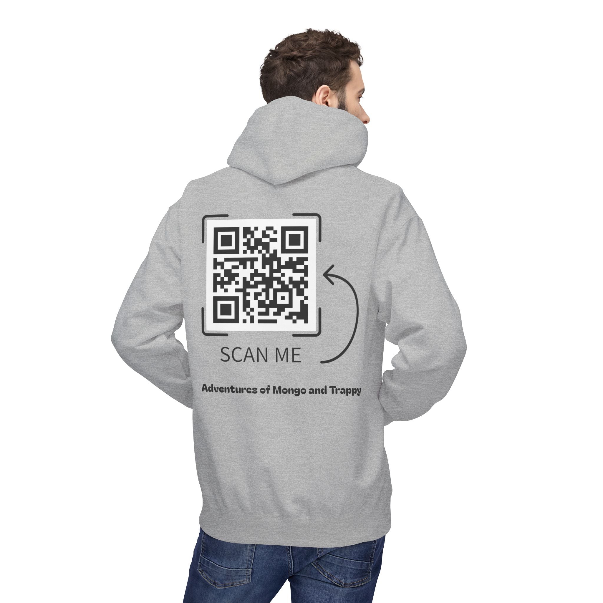 Mongo & Trappy Hoodie — "Adventures of Mongo and Trappy" QR-Scan Graphic Hoodie