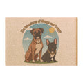 Doormat — 'The Adventures of Mongo and Treppy' Personalized Dog Welcome Mat