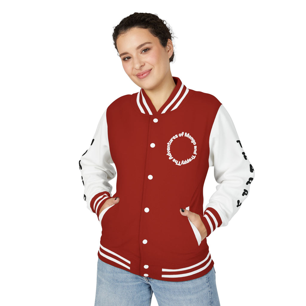 The Adventures of Mongo and Trappy Letterman Jacket | Dog Portrait Varsity Jacket
